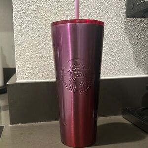Starbucks Pink Tumbler with Straw